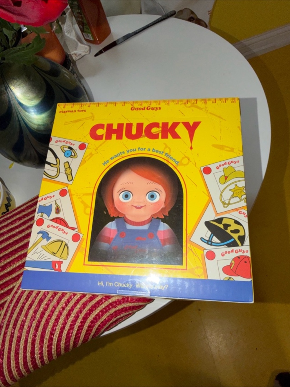 Chucky Good Guys Yellow Box Doll - action figure Pop mart case sealed us seller